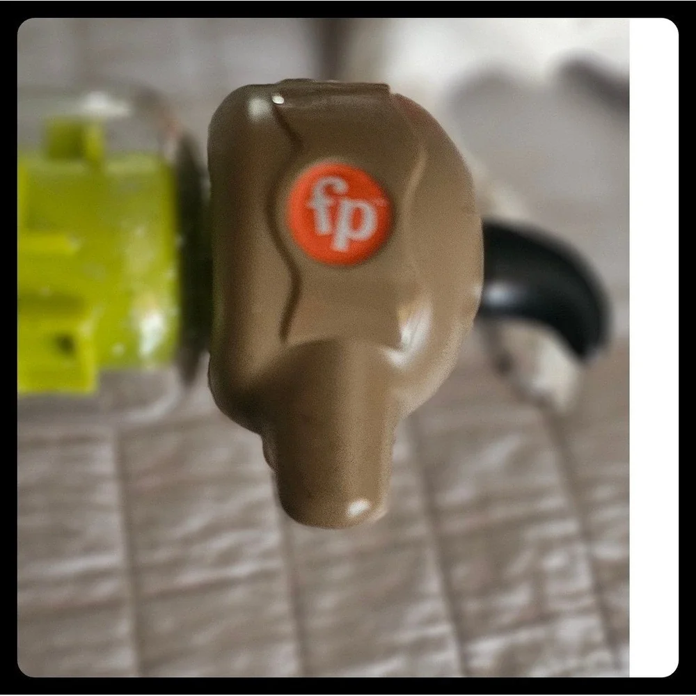 Fisher-Price Clicker Dachshund Baby Sensory Toy Brown Blue Green Puppy Dog